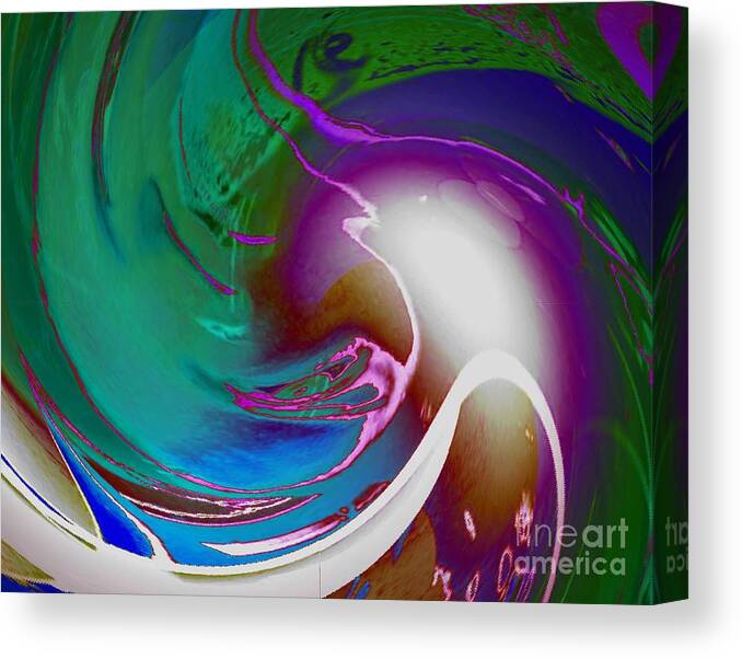 Color Canvas Print featuring the digital art Color Modules green-blue by Eva-Maria Di Bella