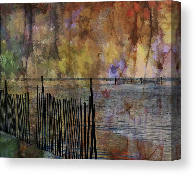 Textures Canvas Print featuring the photograph Colorful Beach by Roni Chastain