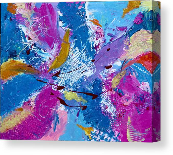 Abstract Acrylic Painting Canvas Print featuring the painting Destiny by Lori Miller