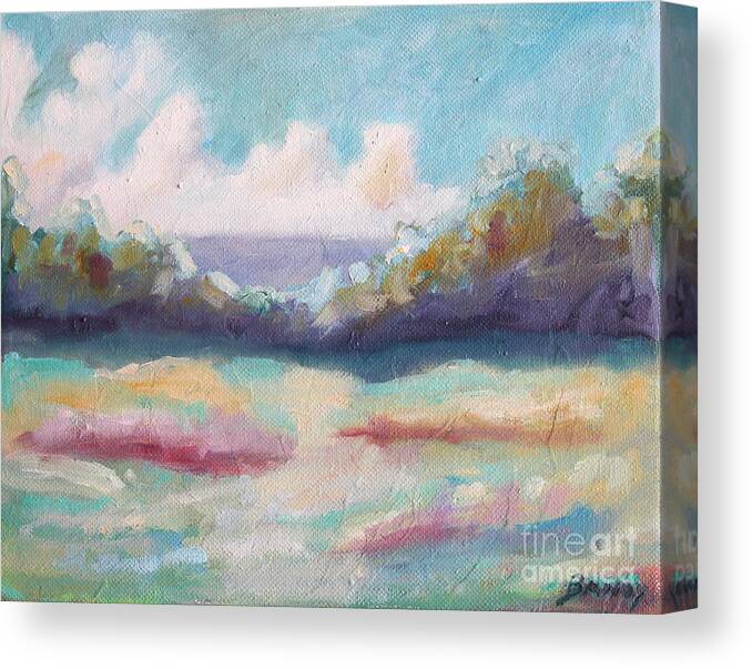Catawba Canvas Print featuring the painting Early Morning Blue Ridge Mountains by Todd Bandy
