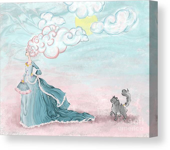 Spring Canvas Print featuring the digital art Enter Lady Spring by Cindy Garber Iverson