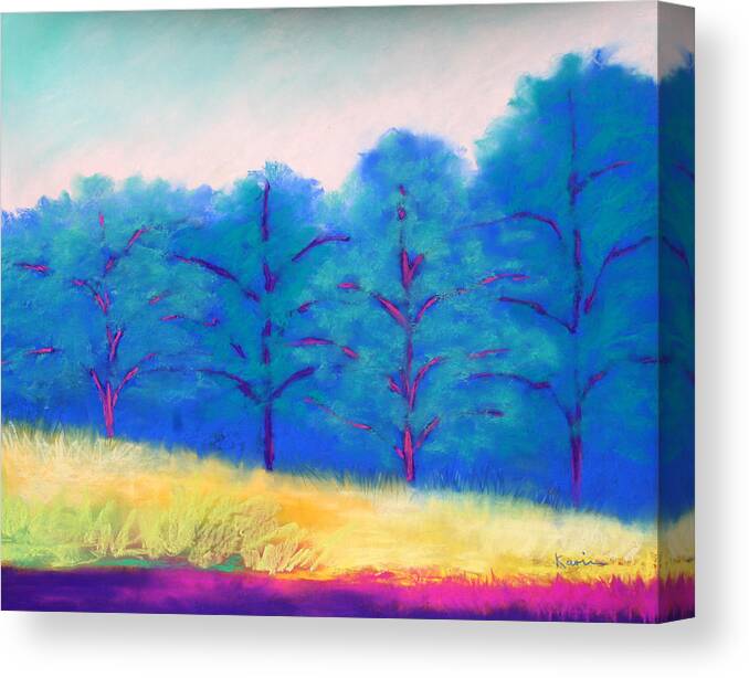 Landscape Canvas Print featuring the painting Exciting Landscape by Karin Eisermann