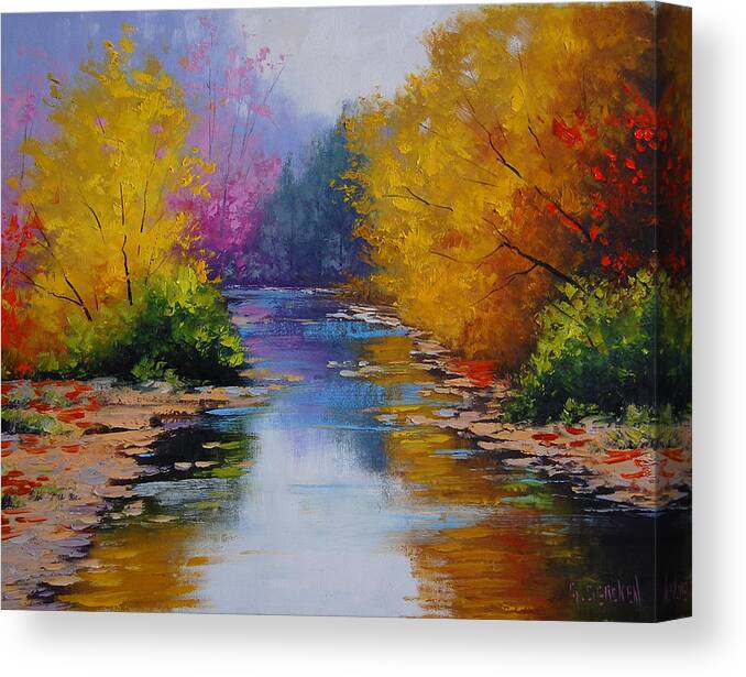 Fall Canvas Print featuring the painting Fall Colors by Graham Gercken