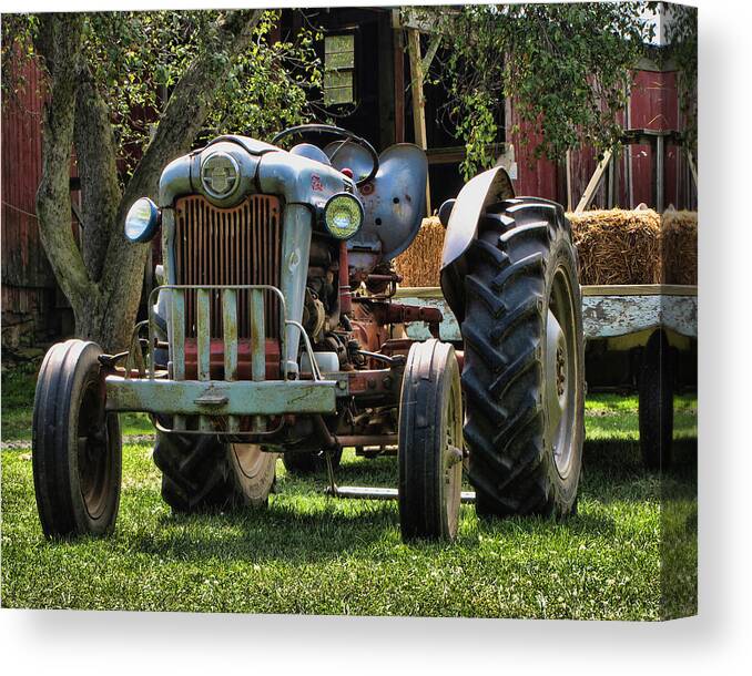 Tractor Canvas Print featuring the photograph Farm Tractor One by Ann Bridges