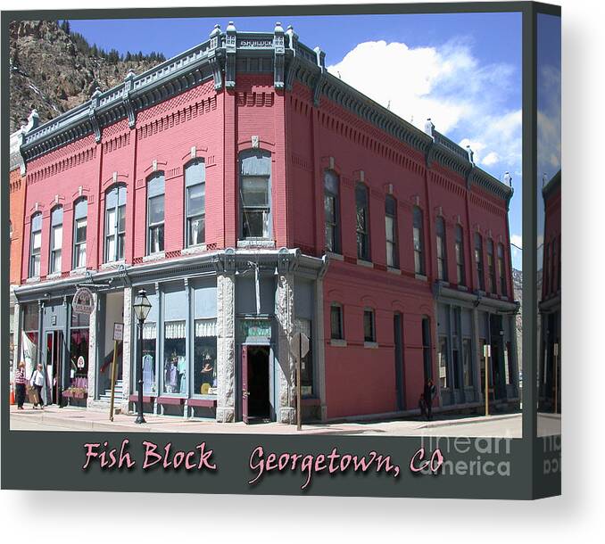 Georgetown Canvas Print featuring the photograph Fish Block Georgetown Colorado by Tim Mulina