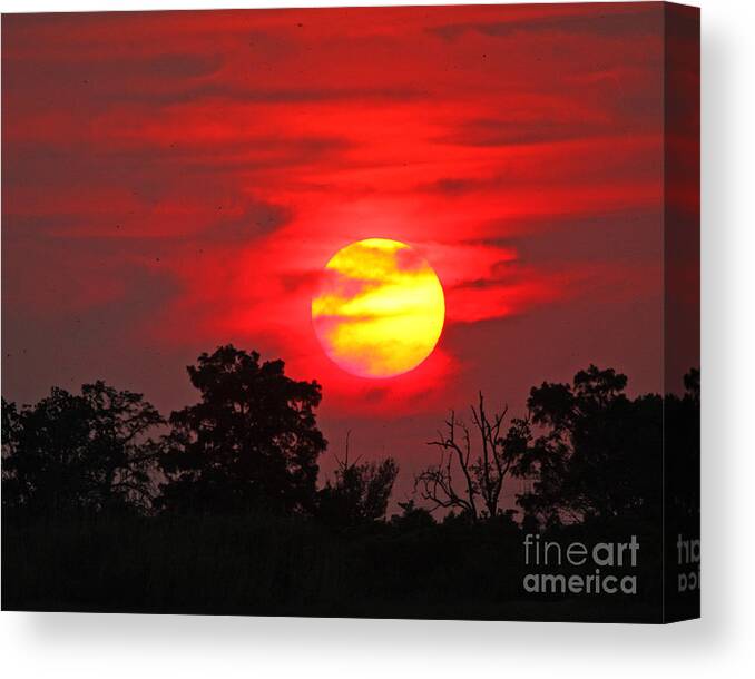 Sunset Photography Canvas Print featuring the photograph Glory Ablazed by Luana K Perez