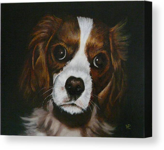 Puppy Canvas Print featuring the painting Harley by Vic Ritchey