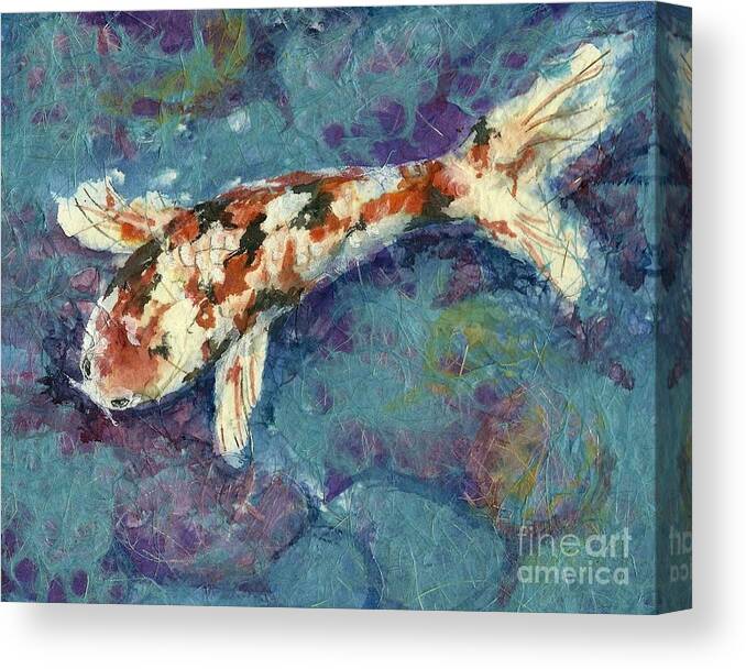Fish Canvas Print featuring the painting It doesn't mean I'm lonely when I'm alone by Lynn Babineau
