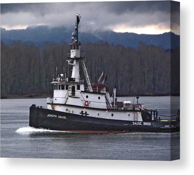 Moody Canvas Print featuring the photograph Joseph Sause Tug 2 by Chris Anderson