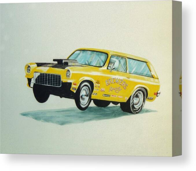 Car Canvas Print featuring the painting Lift off by Stacy C Bottoms