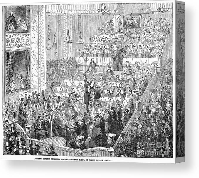 1846 Canvas Print featuring the photograph London: Orchestra, 1846 by Granger
