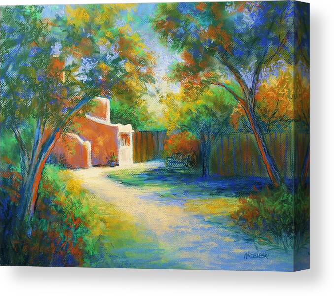 New Mexico Canvas Print featuring the painting Lumina by Peggy Wrobleski