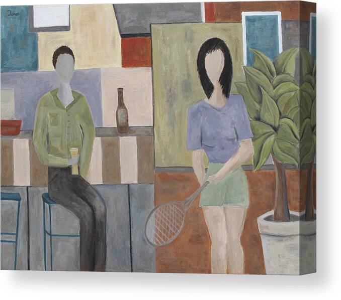 Figurative Canvas Print featuring the painting Matchmaker by Trish Toro