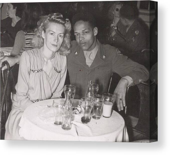  Canvas Print featuring the photograph Momma and Daddy in 1949 by Alga Washington