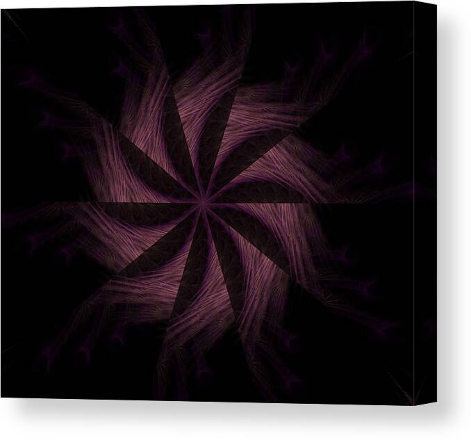 Digital Canvas Print featuring the digital art Purple Power by Rhonda Barrett