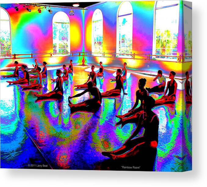 Ballet Canvas Print featuring the digital art Rainbow Room by Larry Beat