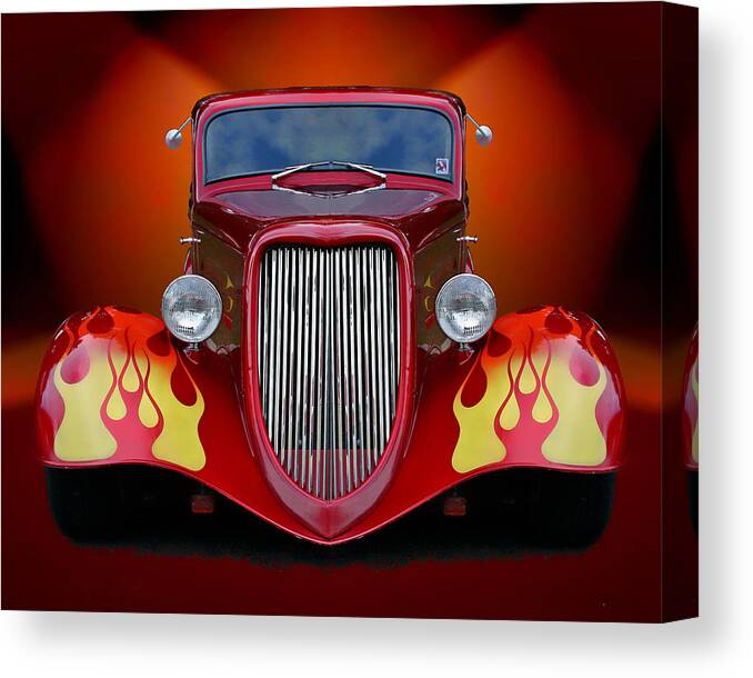 Hot Rod Canvas Print featuring the photograph Red Hot by David Sanchez