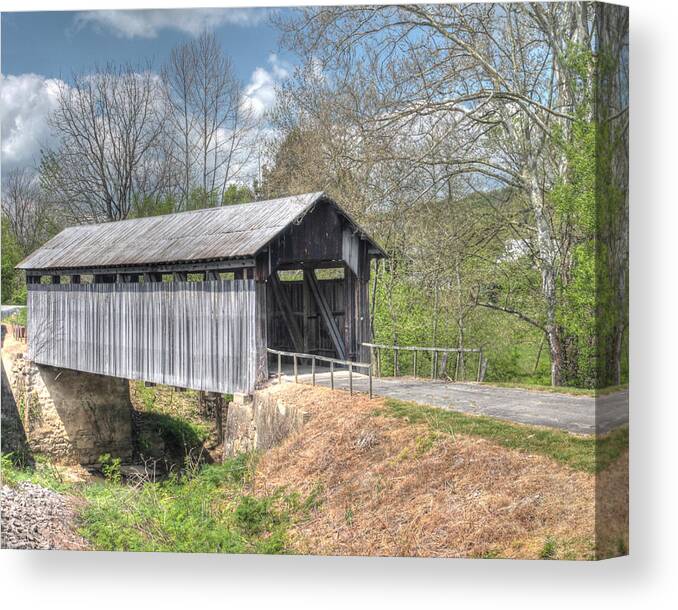 Scenery Canvas Print featuring the photograph Ringo's Mill Covered Bridge by Harold Rau