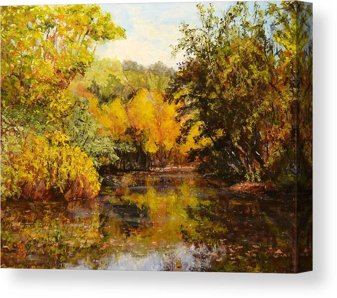Landscape Canvas Print featuring the painting River's Bend by Joe Bergholm