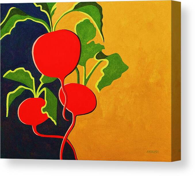 Food Canvas Print featuring the painting Roots 2 by Peggy Wrobleski