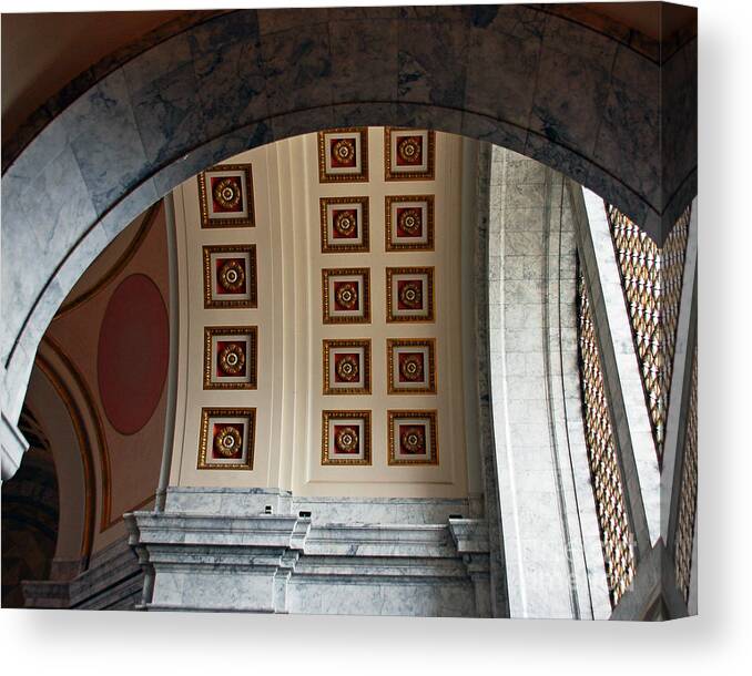 Capital Canvas Print featuring the photograph Rotunda Arches by Chuck Flewelling