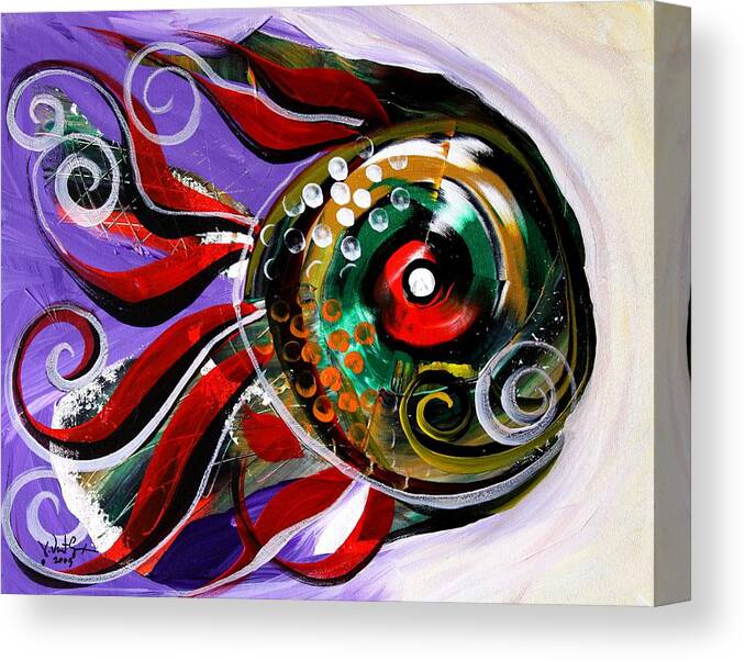 Fish Canvas Print featuring the painting Salvador Dali Octo Fish by J Vincent Scarpace
