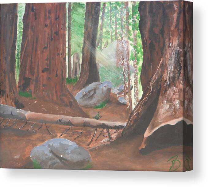 Sequoia Canvas Print featuring the painting Sequoia by Travis Day