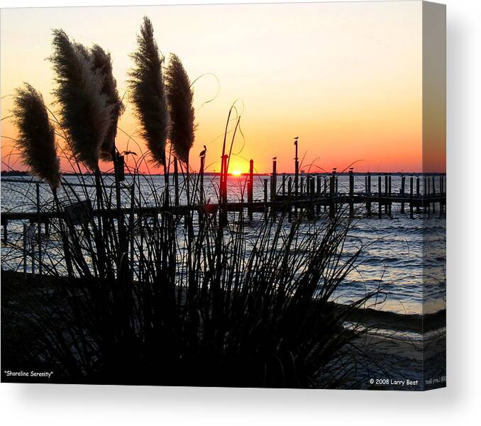 Destin Canvas Print featuring the photograph Shoreline Serenity by Larry Beat