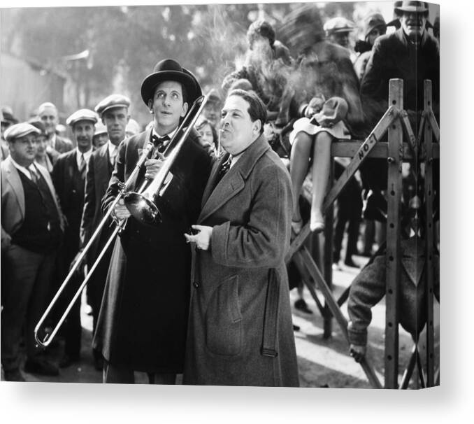 1920s Canvas Print featuring the photograph Silent Still: Musicians by Granger