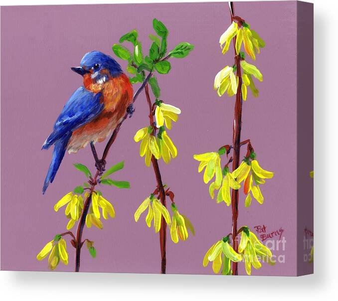 Bird Canvas Print featuring the painting Spring by Pat Burns