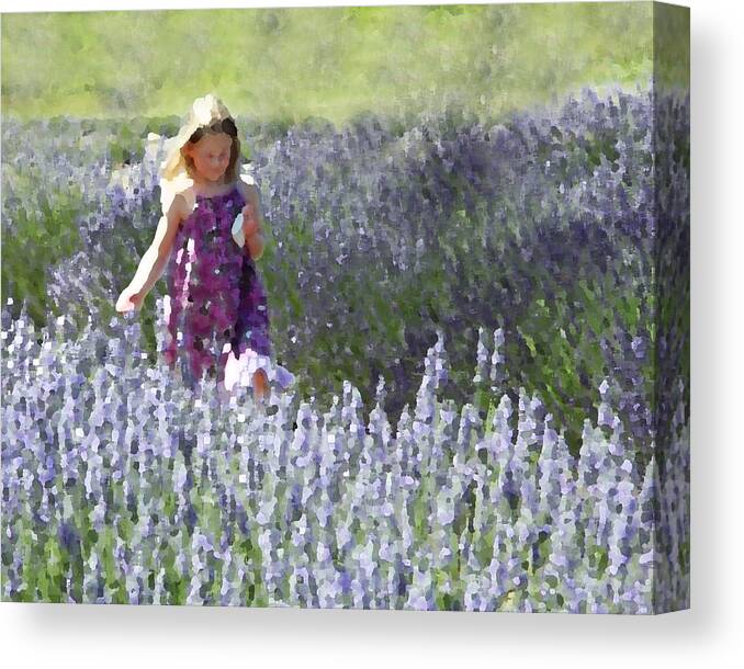 Lavender Canvas Print featuring the photograph Stroll Through the Lavender by Brooke T Ryan