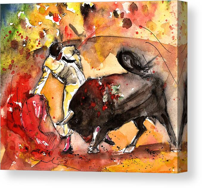 Animals Canvas Print featuring the painting Toroscape 61 by Miki De Goodaboom