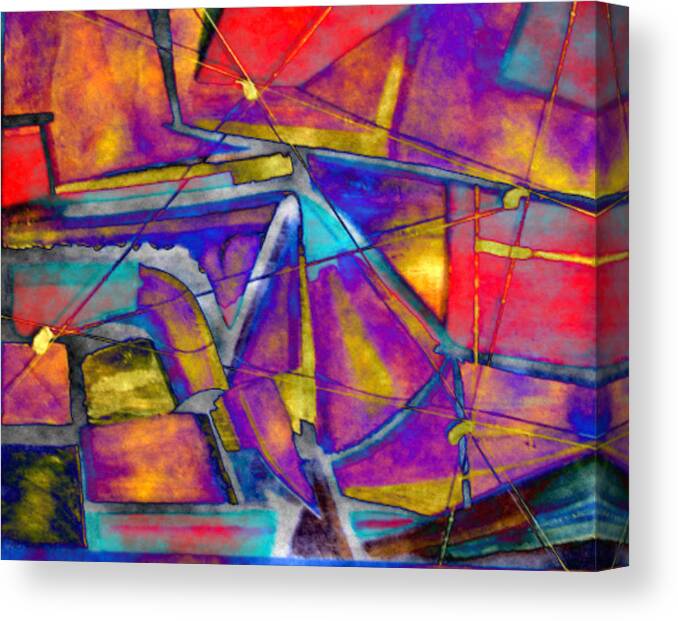 Abstract Art Canvas Print featuring the painting Trapezoid by Brian Cole