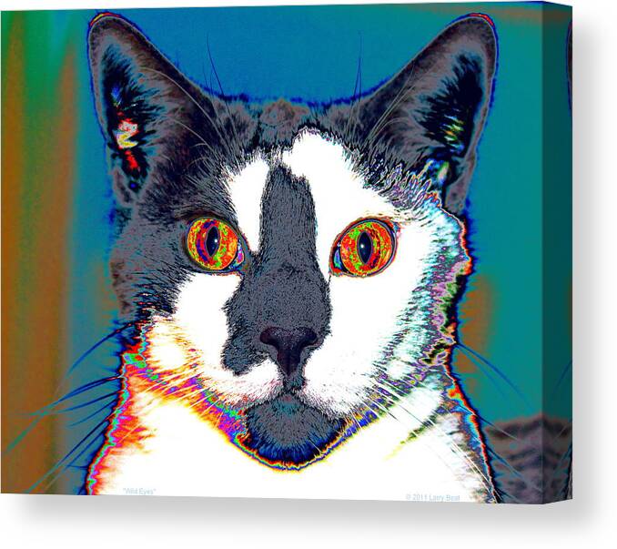 Wild Canvas Print featuring the digital art Wild Eyes by Larry Beat