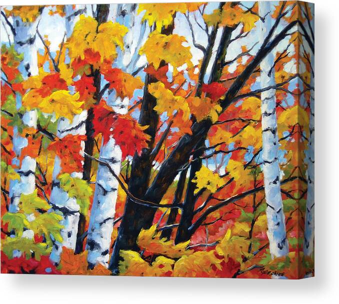 Art Canvas Print featuring the painting A touch of Canada #1 by Richard T Pranke