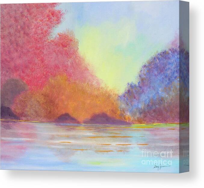 Fall Canvas Print featuring the painting Autumn's Aura #1 by Stacey Zimmerman