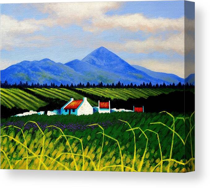 Acrylic Canvas Print featuring the painting Croagh Patrick County Mayo #2 by John Nolan