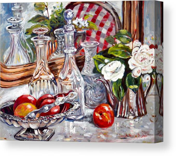 Crystal Canvas Print featuring the painting Crystal Reflections #1 by Ingrid Dohm