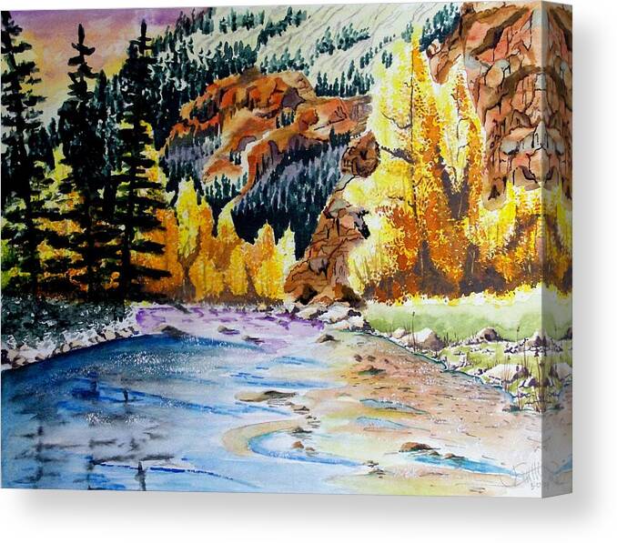 Creek Canvas Print featuring the painting East Clear Creek #1 by Jimmy Smith
