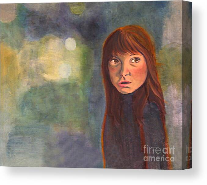 Portraits Canvas Print featuring the painting Enchantment #1 by Angelique Bowman