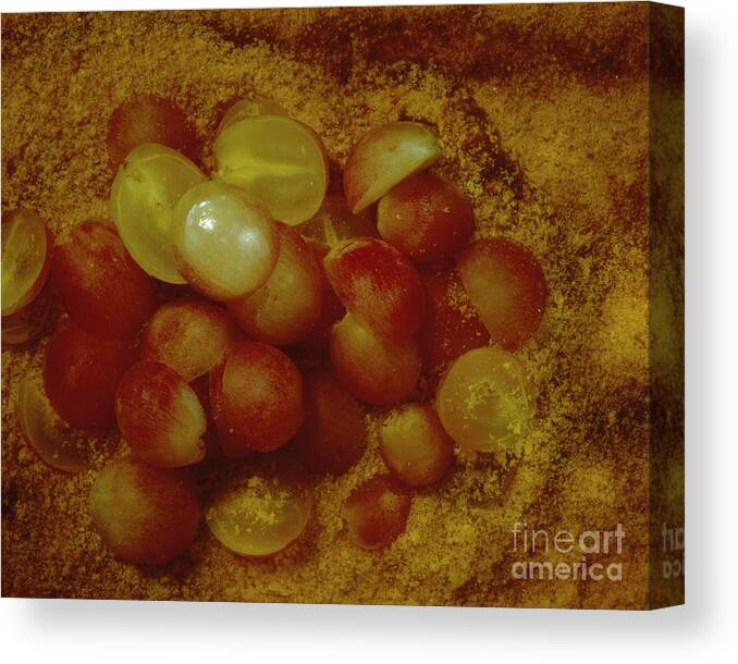 Arty Canvas Print featuring the photograph Grapes #1 by Stefania Levi