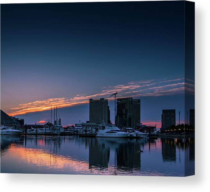 Baltimore Canvas Print featuring the photograph Harbor Light #2 by Jim Archer