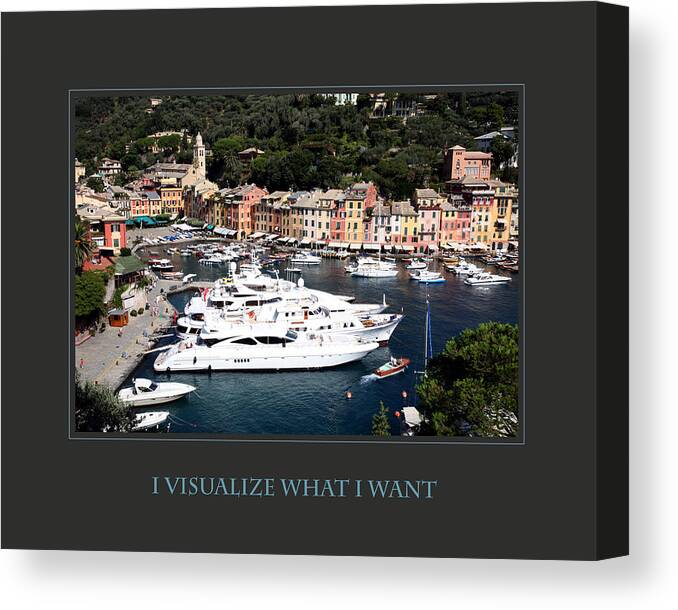 Motivational Canvas Print featuring the photograph I Visualize What I Want #1 by Donna Corless