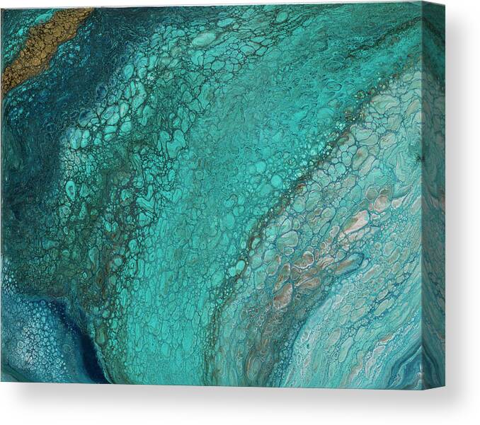 Organic Canvas Print featuring the painting Lagoon by Tamara Nelson