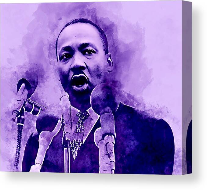 Martin Luther King Jr Canvas Print featuring the mixed media Martin Luther King #3 by Marvin Blaine