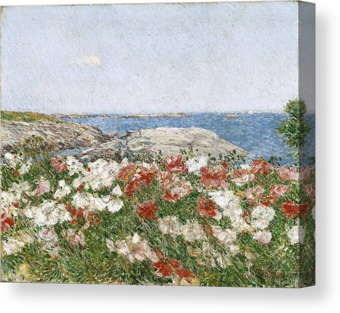 Frederick Childe Hassam (american Canvas Print featuring the painting Poppies on the Isles of Shoals by MotionAge Designs
