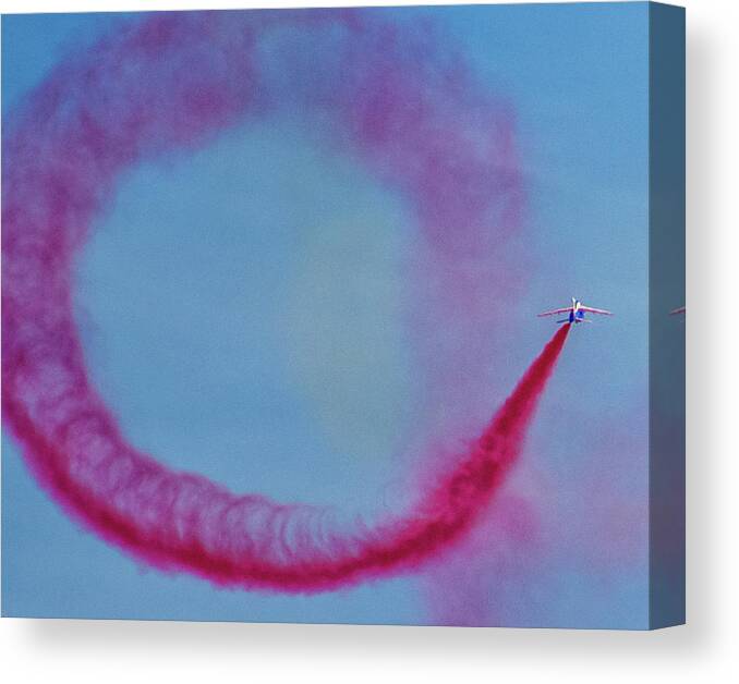 Airshow Canvas Print featuring the photograph Smoke On #1 by Martin Newman