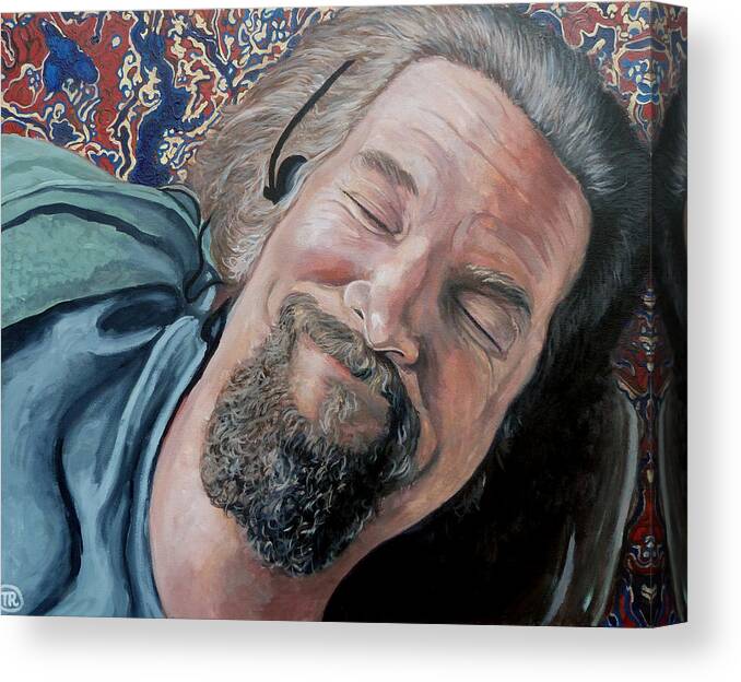 Dude Canvas Print featuring the painting The Dude by Tom Roderick