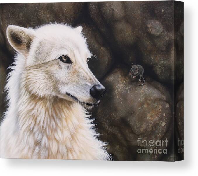 Acrylic Canvas Print featuring the painting The Mouse #1 by Sandi Baker