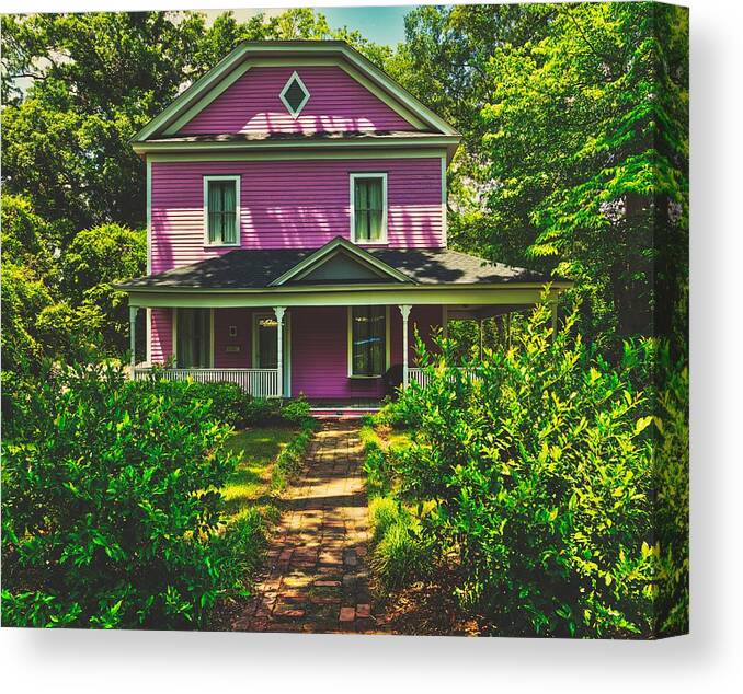 Pink Canvas Print featuring the photograph The Pink House #1 by Mountain Dreams